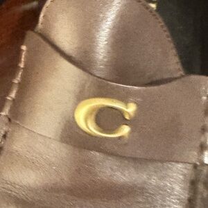 Brown Leather Loafers Coach